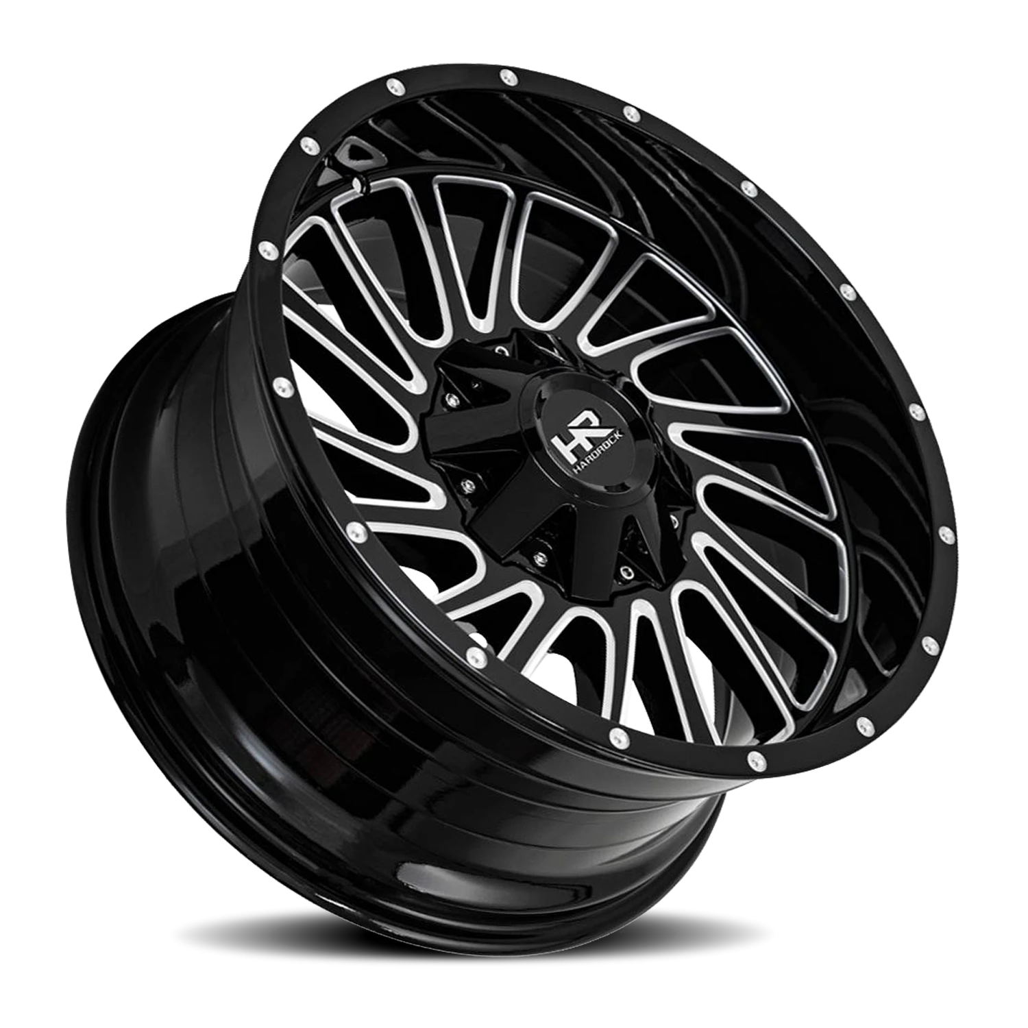 Hardrock Offroad Overdrive H708 20x9" 6x135mm 108mm CB 0mm Gloss Black Milled