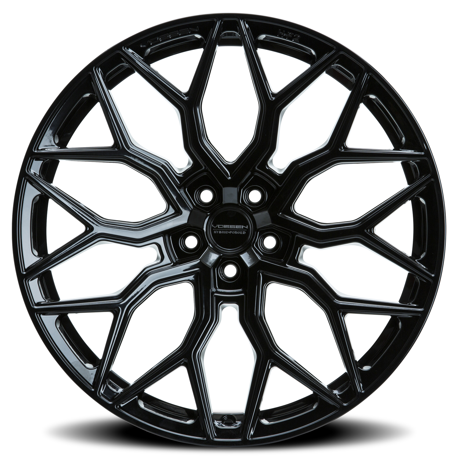 Vossen Wheels HF2 GB 20x10.5 +42 5x120mm 75.56mm Gloss Black - Wheel Warehouse