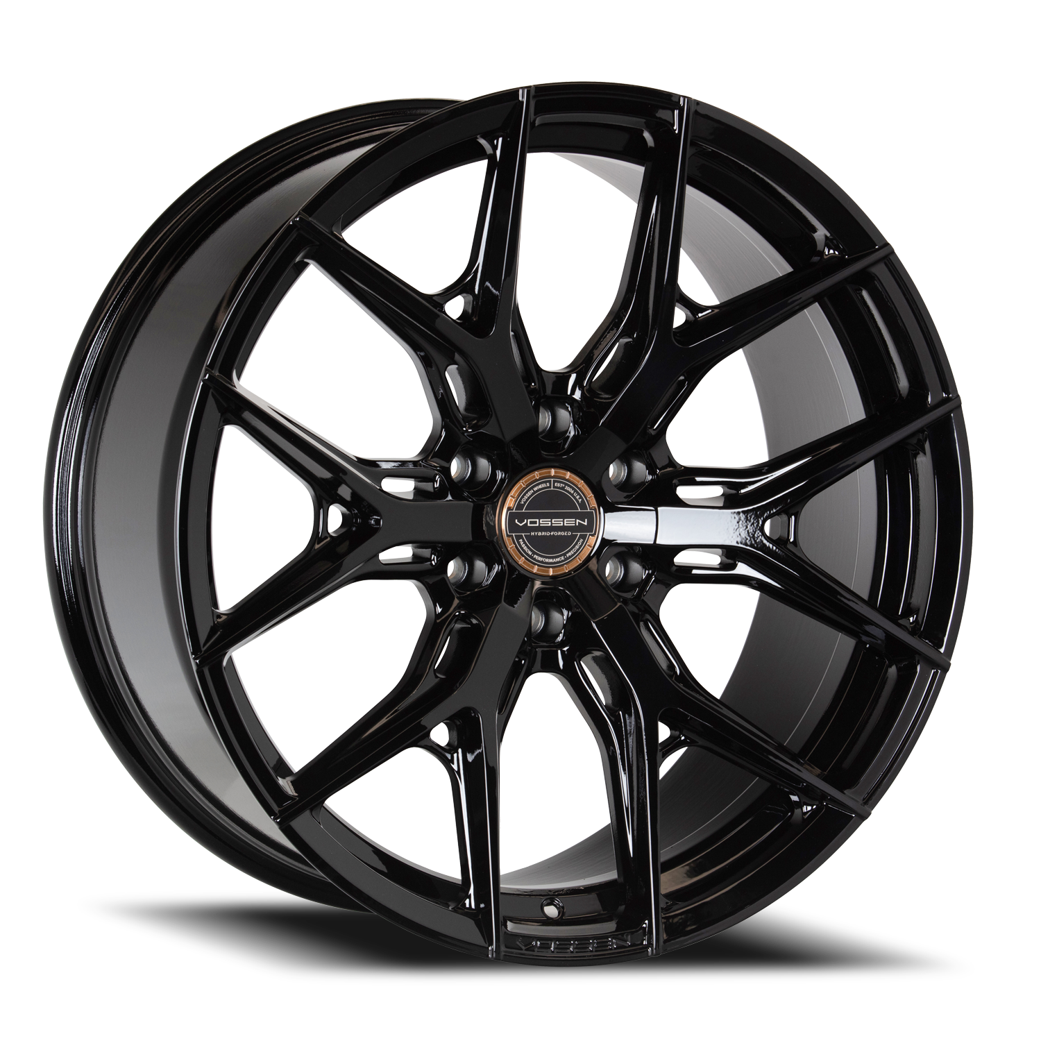 Vossen Wheels HF6-4 GB 20x9.5 +15 6x139.7mm 106.1mm Gloss Black - Wheel Warehouse
