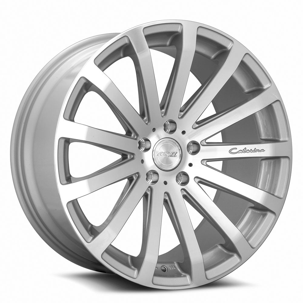 MRR HR9 18x9.5 40 5x108mm 73.1mm Silver Machined Face