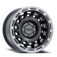 Raceline Halo 18x9" 8x170mm 130.81mm CB -12mm Satin Black Silver Ring