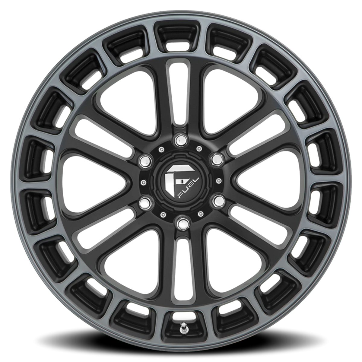 Fuel Heater 18x9 +1 6x135mm 87.1mm Matte Black Machined-Double Dark Tint