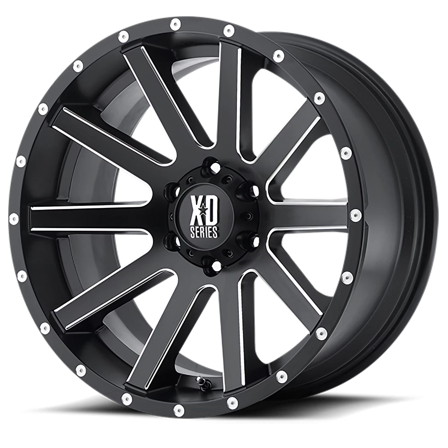XD Series Heist 20x10" 5x150mm 72mm CB -24mm Satin Black Milled