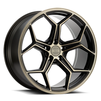 XO Luxury Helsinki 22x10.5" 5x115mm 71.5mm CB +20mm Dark Bronze Brushed Bronze Face