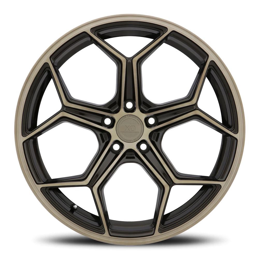 XO Luxury Helsinki 22x10.5" 5x115mm 71.5mm CB +20mm Dark Bronze Brushed Bronze Face