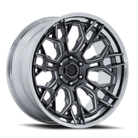 Fuel Hive 22x9.5 +20 6x139.7mm 106.1mm Gloss Gunmetal Chrome Lip