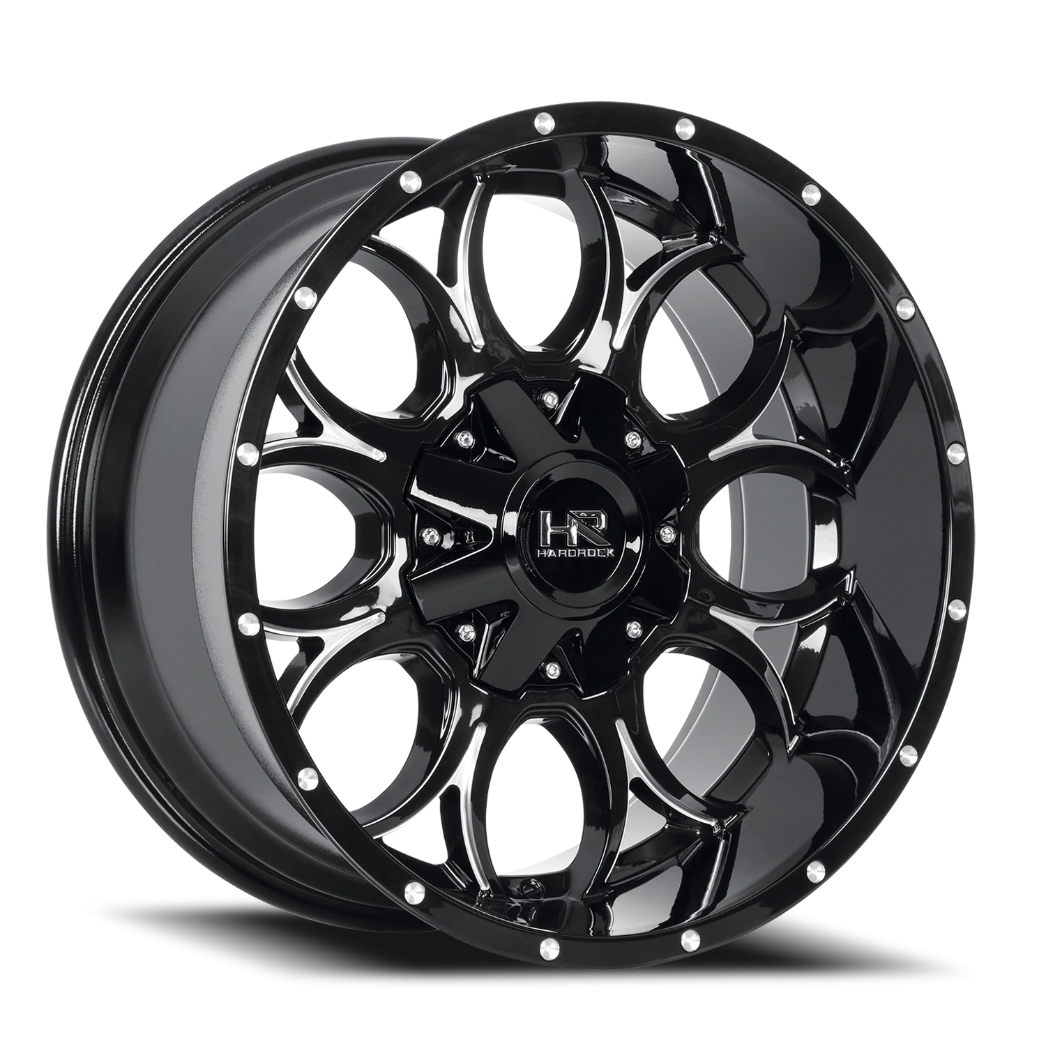 Hardrock Offroad Horseshoe H713 22x10" 5x150mm 150mm CB -25mm Gloss Black Milled