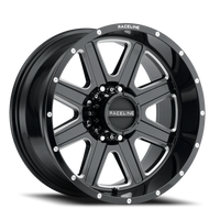 Raceline Hostage 17x9" 8x165.1mm 125.2mm CB +12mm Gloss Black Milled