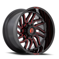 Fuel Hurricane 20x10" 6x139.7mm 106.1mm CB -18mm Gloss Black Red Milled
