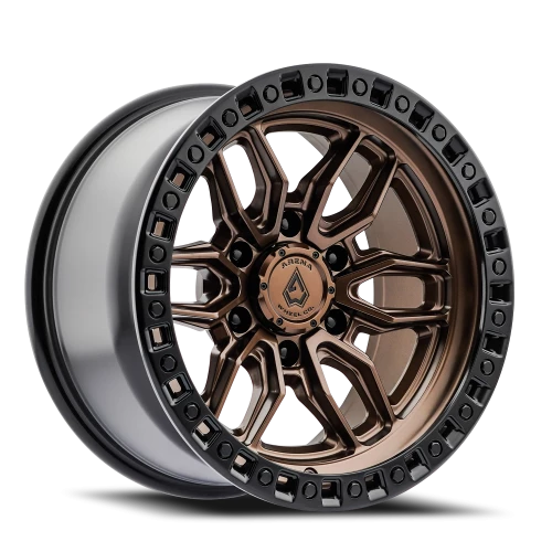 Arena Hustle 17x8.5" 6x139.7mm 106.1mm CB +25mm Smoked Bronze Satin Black Lip