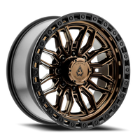 Arena Hustle 20x9" 8x170mm 125.1mm CB 0mm Smoked Bronze Satin Black Lip