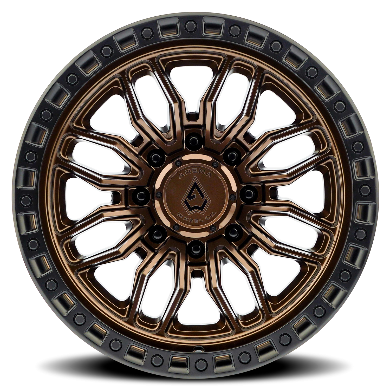 Arena Hustle 20x9" 8x170mm 125.1mm CB 0mm Smoked Bronze Satin Black Lip