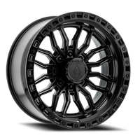 Arena Hustle 20x9" 8x170mm 125.1mm CB 0mm Satin Black Glossy Black Lip