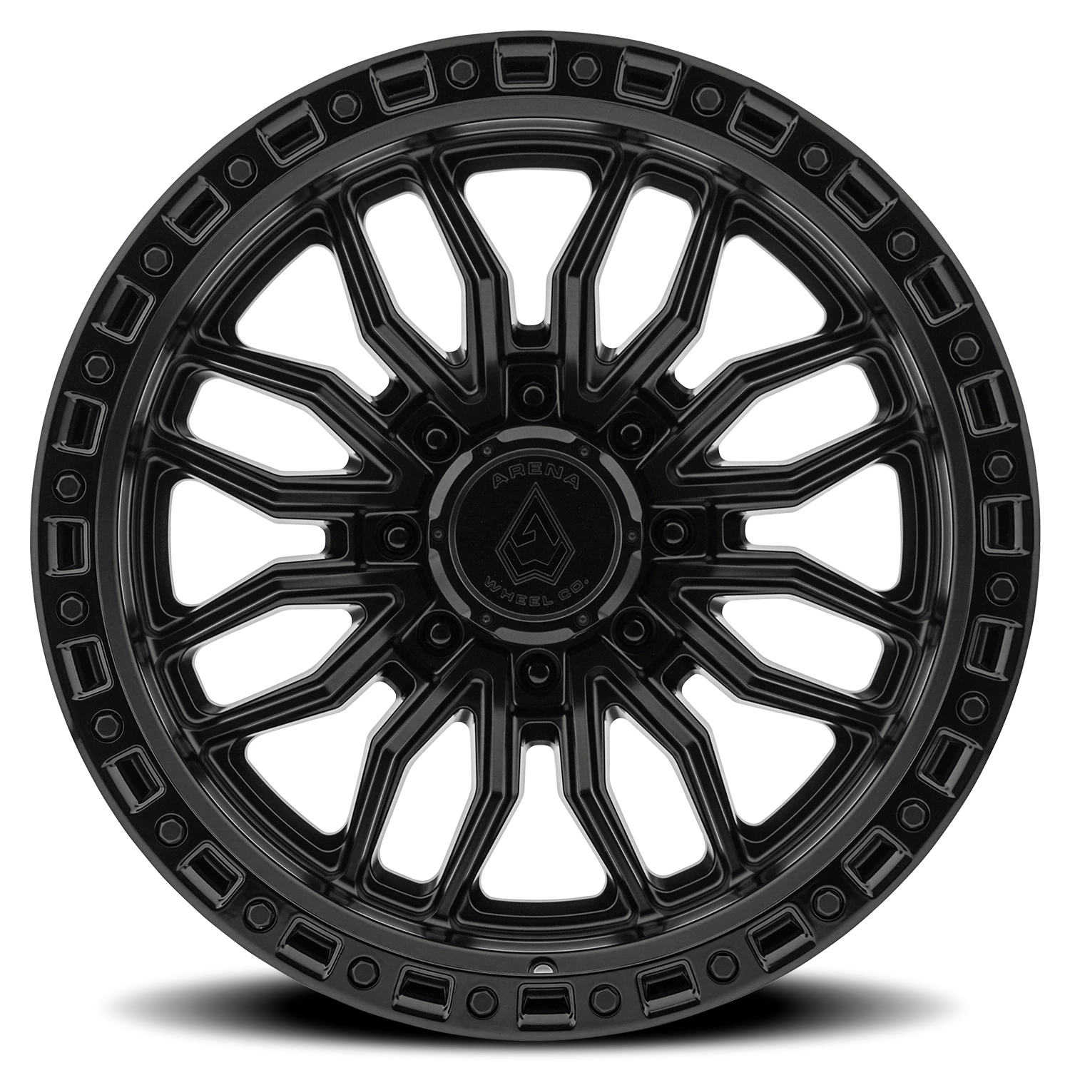 Arena Hustle 20x9" 8x170mm 125.1mm CB +20mm Satin Black Glossy Black Lip