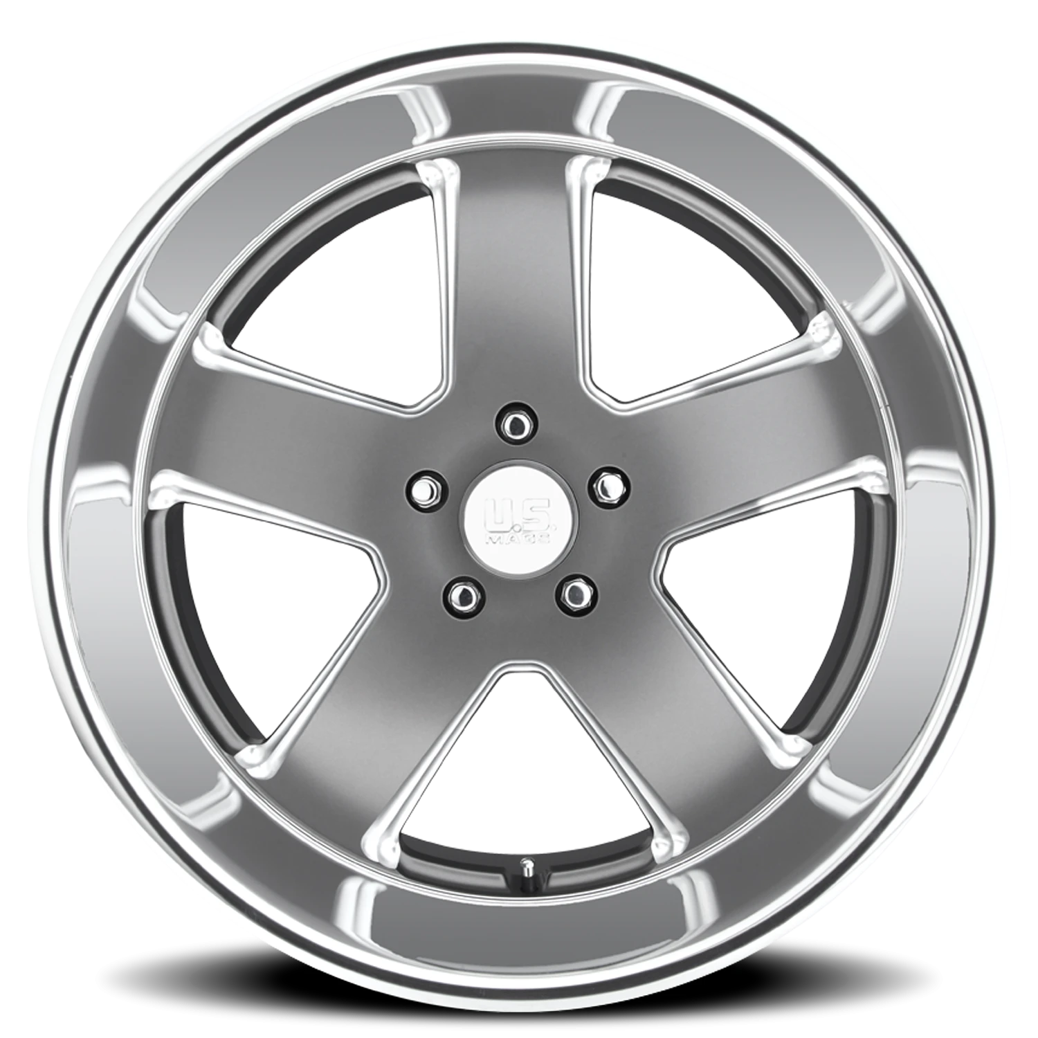 US Mags Hustler 20x8" 5x127mm 78.1mm CB +1mm Matte Gunmetal