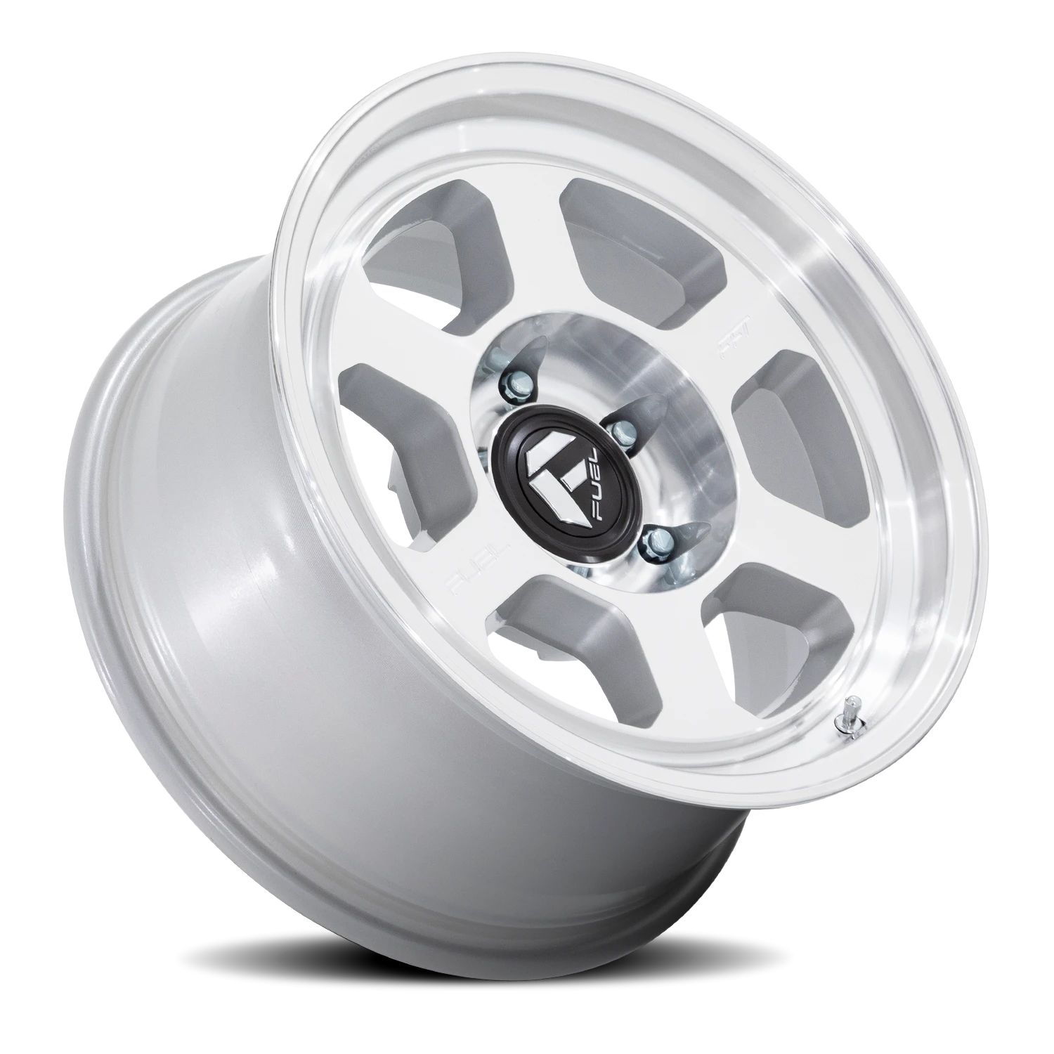 Fuel Hype 18x8.5" 6x139.7mm 106.1mm CB -10mm Machined Silver