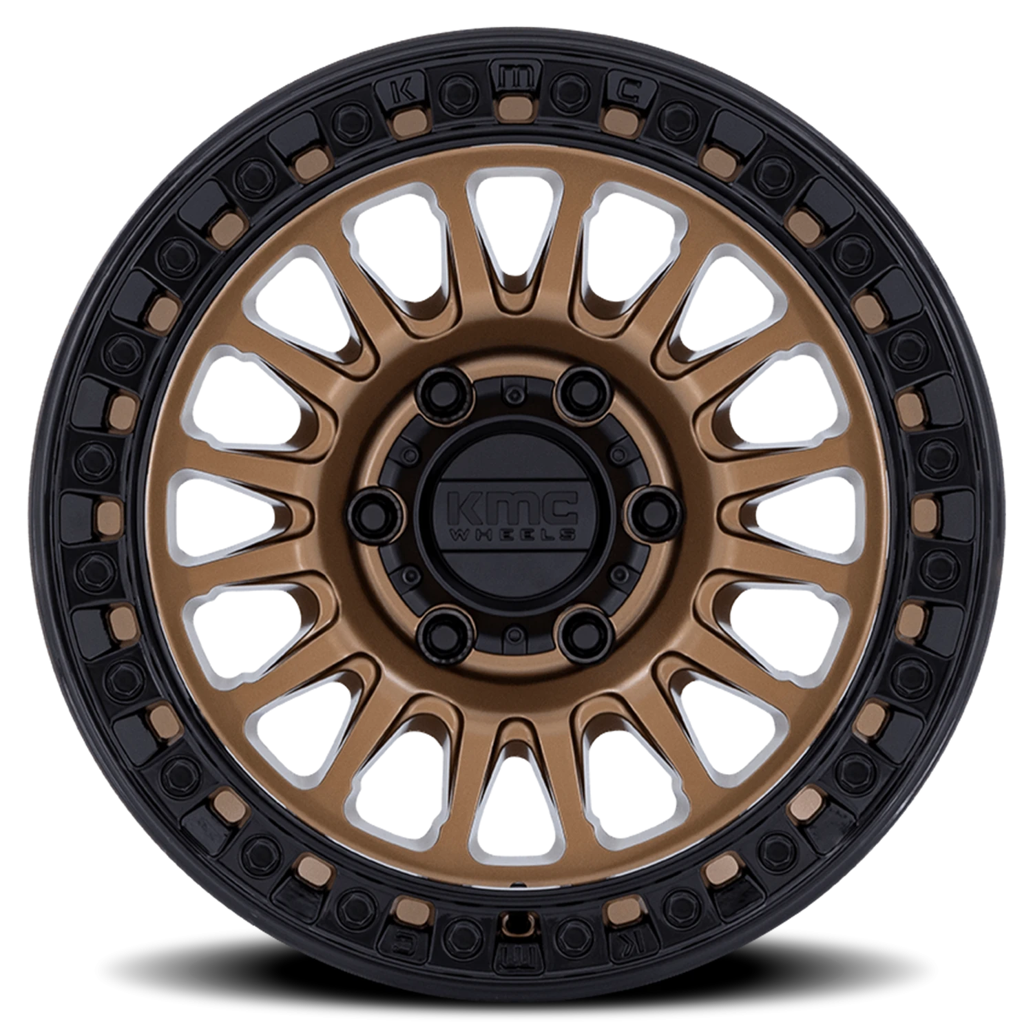 KMC IMS 17x8.5" 6x139.7mm 106.1mm CB +25mm Matte Bronze Gloss Black Lip