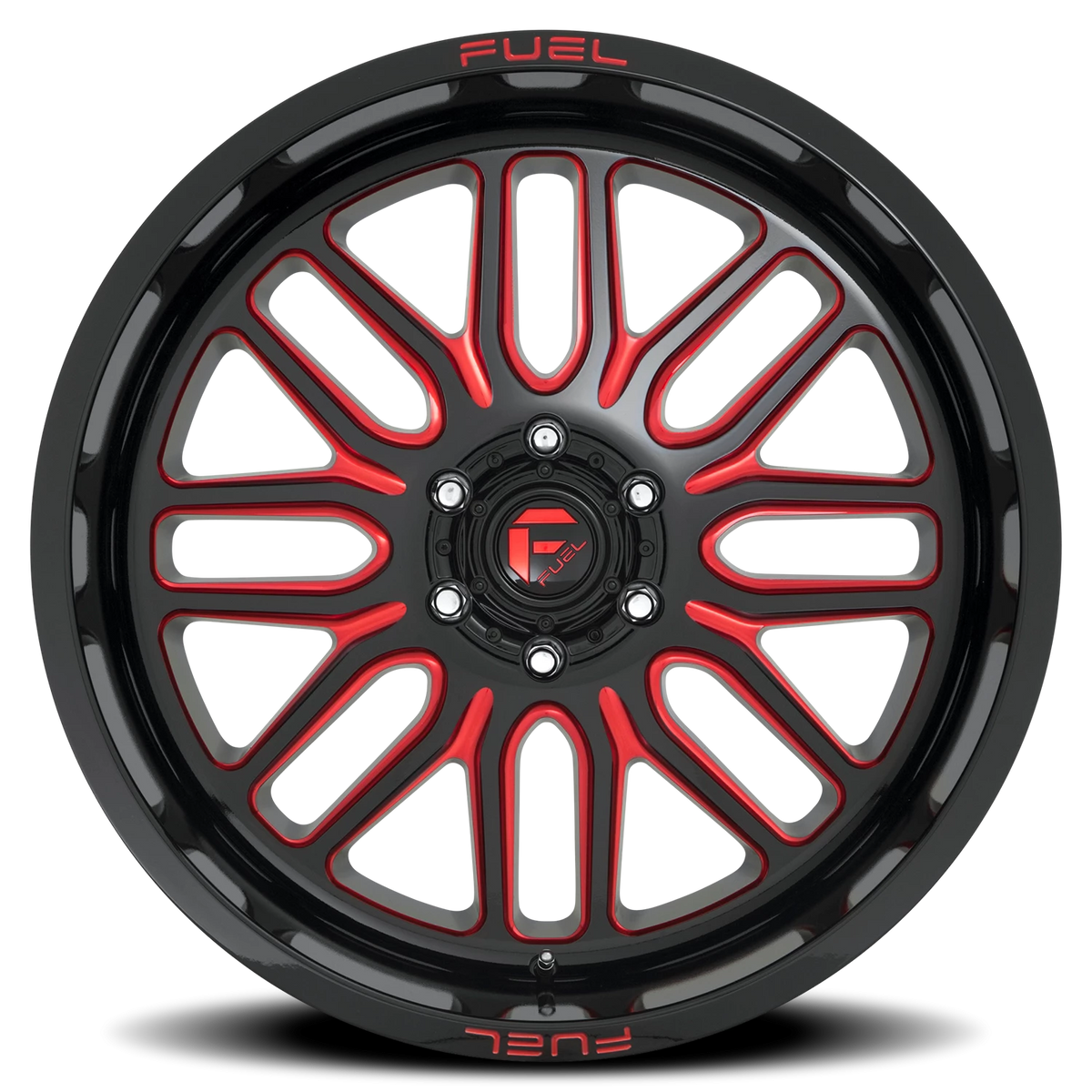 Fuel Ignite 22x10 -18 5x127mm 78.1mm Gloss Black Red Tinted Clear