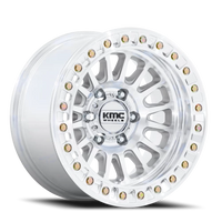KMC Impact Beadlock 17x9" 6x139.7mm 108mm CB -12mm Machined Silver