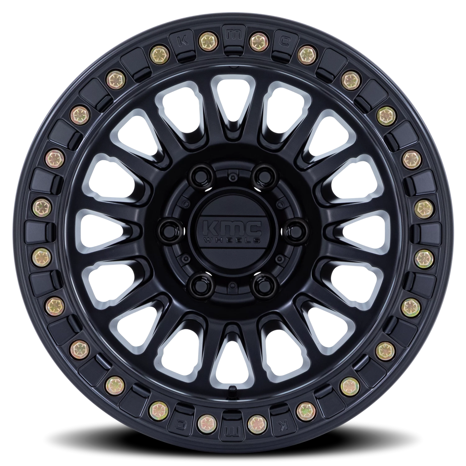 KMC Impact Beadlock 17x9" 5x127mm 71.5mm CB -12mm Matte Black
