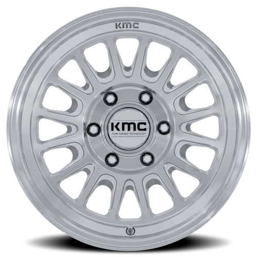 KMC Impact FFT 18x9 +0 6x139.7mm 106.1mm Gloss Silver Machined Face