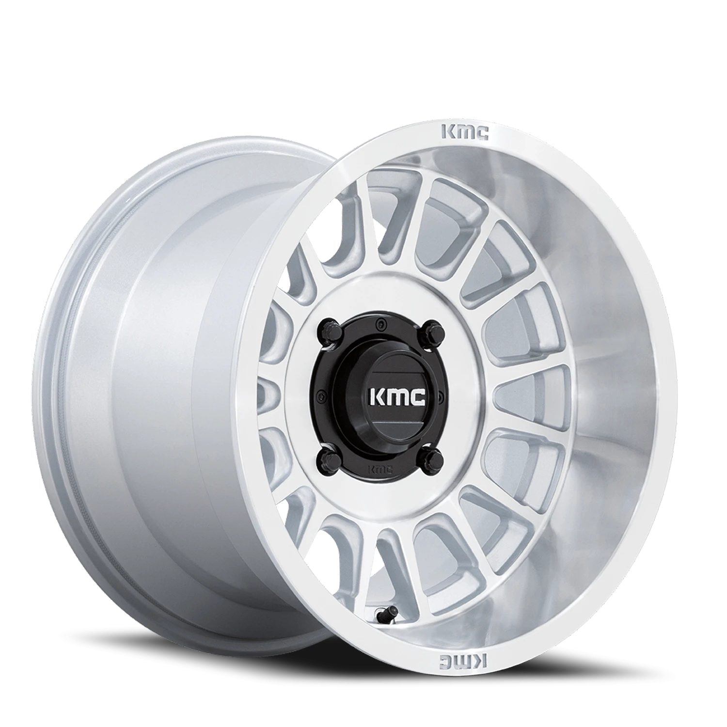 KMC Impact UTV 15x10" 4x137mm 96mm CB 0mm Machined Silver