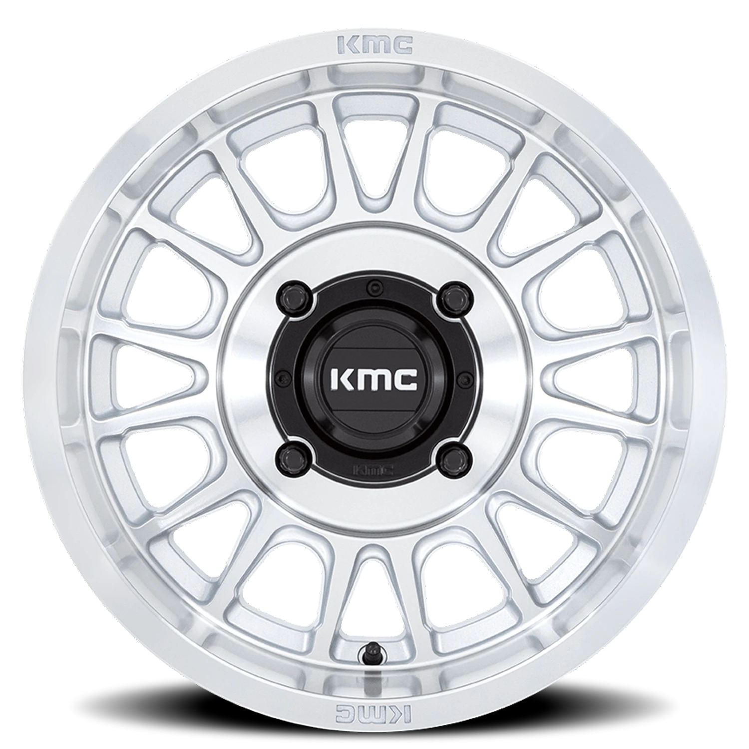 KMC Impact UTV 15x10" 4x137mm 96mm CB 0mm Machined Silver