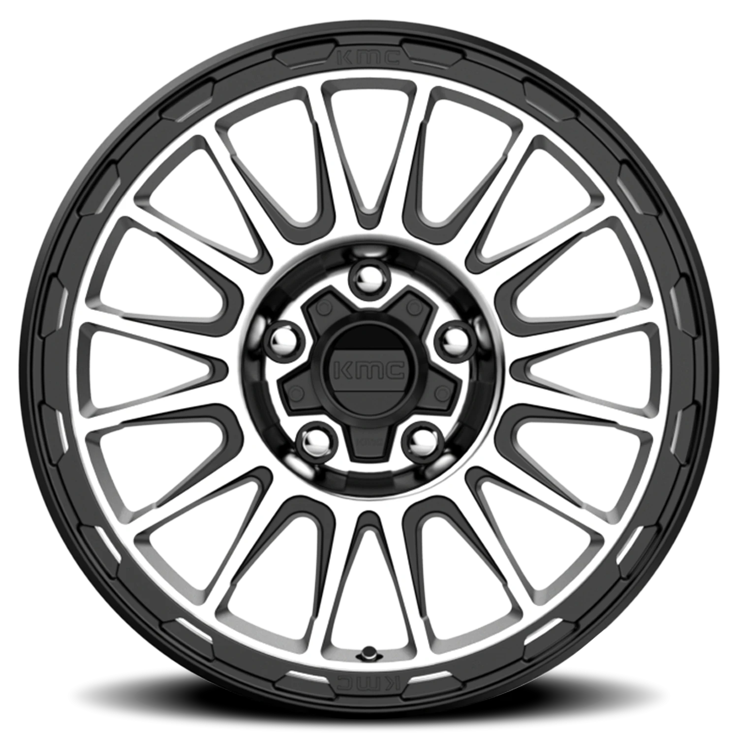 KMC Impact KM542 SMB 16x7 +30 5x114.3mm 72.56mm Satin Black Machined