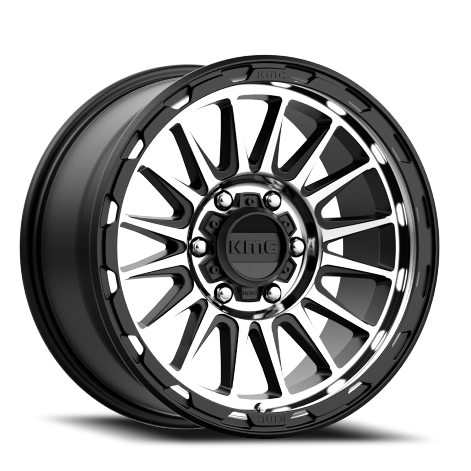 KMC Impact 16x8" 6x139.7mm 106.25mm CB 0mm Satin Black Machined