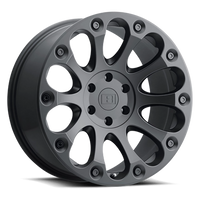 Level 8 Impact 16x8.5" 6x132mm 74.5mm CB +12mm Matte Black