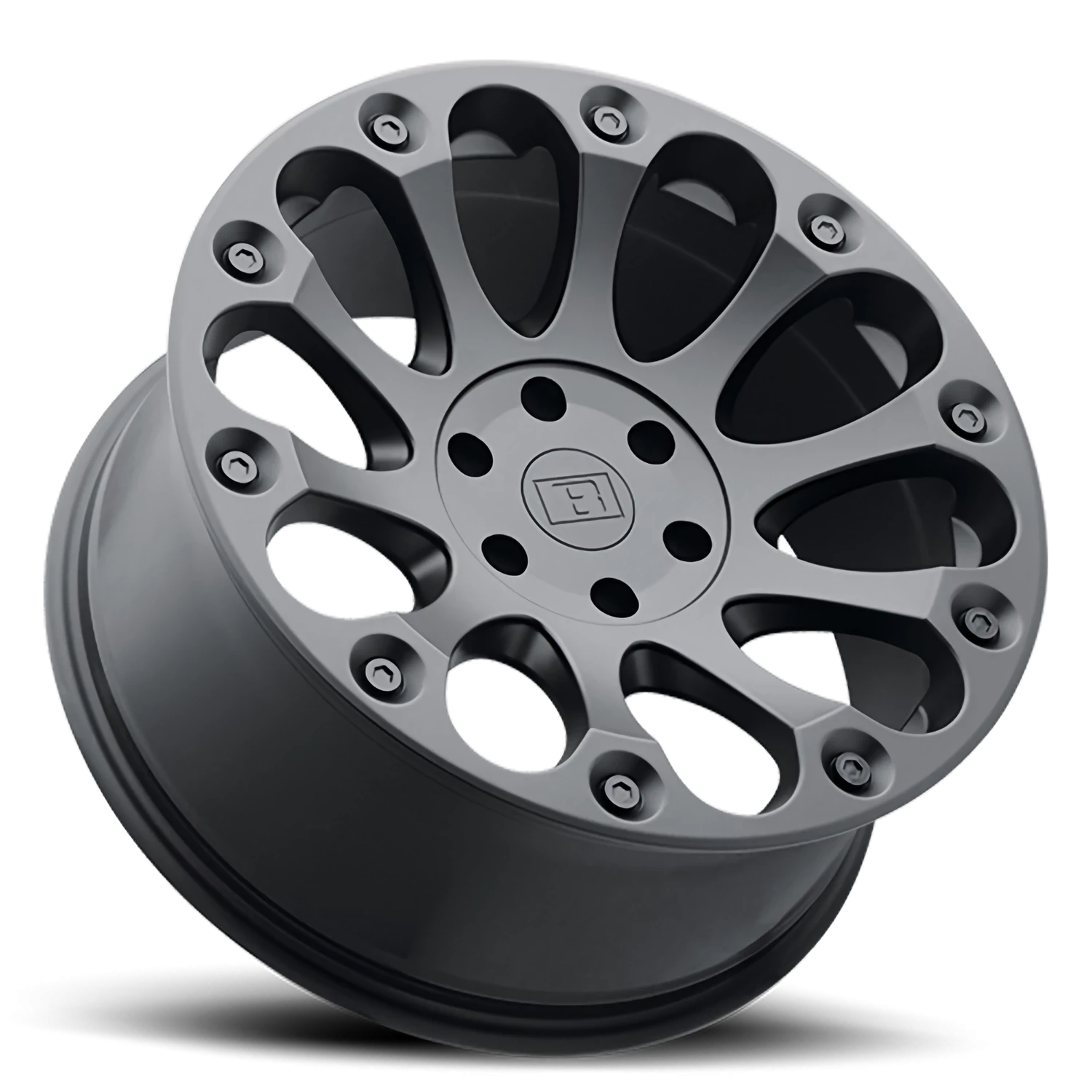 Level 8 Impact 16x8.5" 6x139.7mm 112mm CB +12mm Matte Black