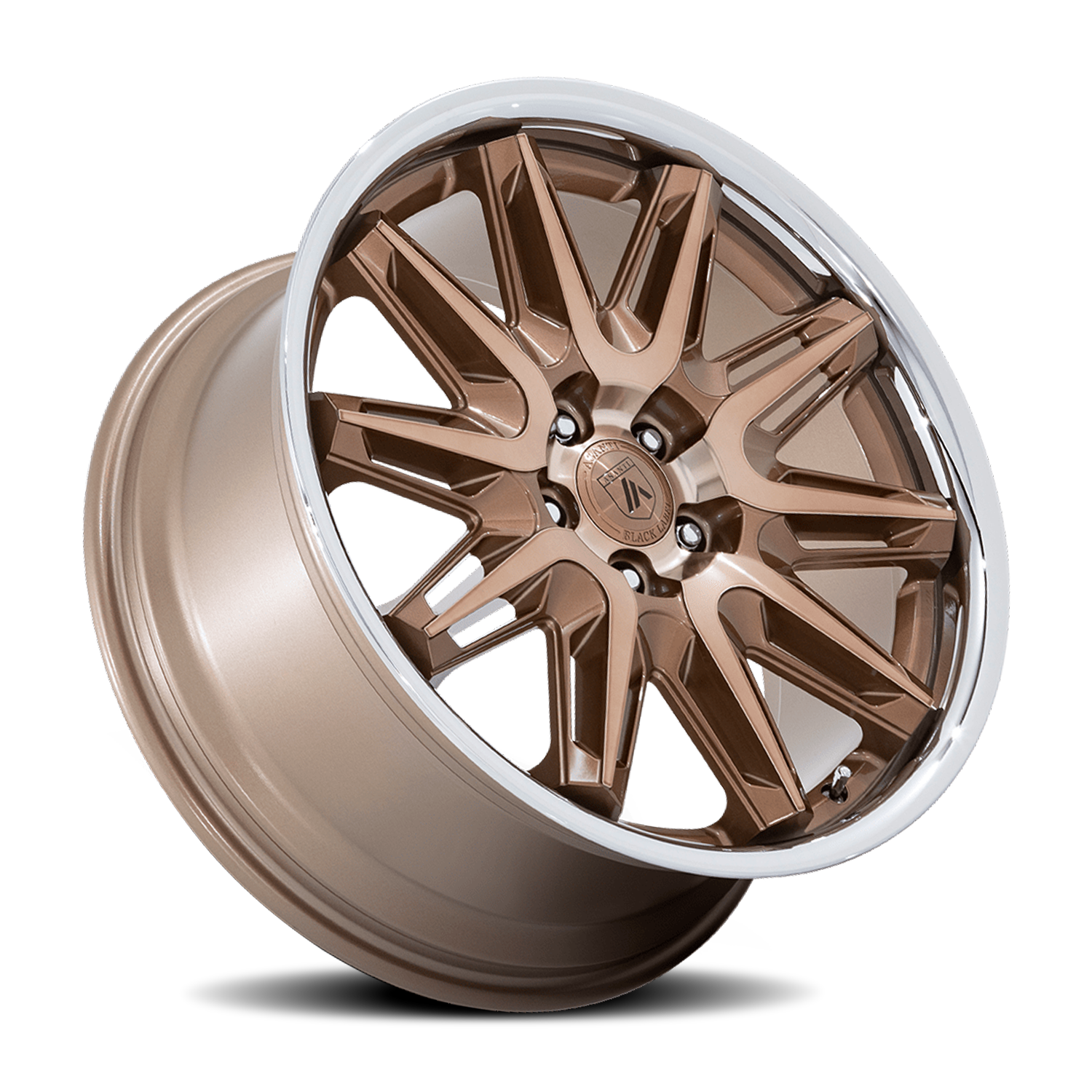 Asanti Black Label Imperator 20x10.5" 5x112mm 66.56mm CB +38mm Bronze Machined SS Lip