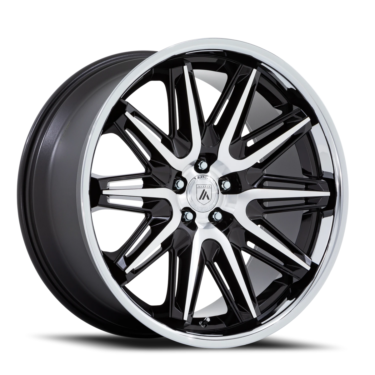 Asanti Black Label Imperator 22x10.5 +38 5x120mm 72.56mm Gloss Black Machined SS Lip
