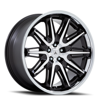 Asanti Black Label Imperator 22x10.5 +38 5x120mm 72.56mm Gloss Black Machined SS Lip