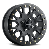 Vision GV8BL 15x6 +38 4x110mm 86mm Satin Black Gold Rivets