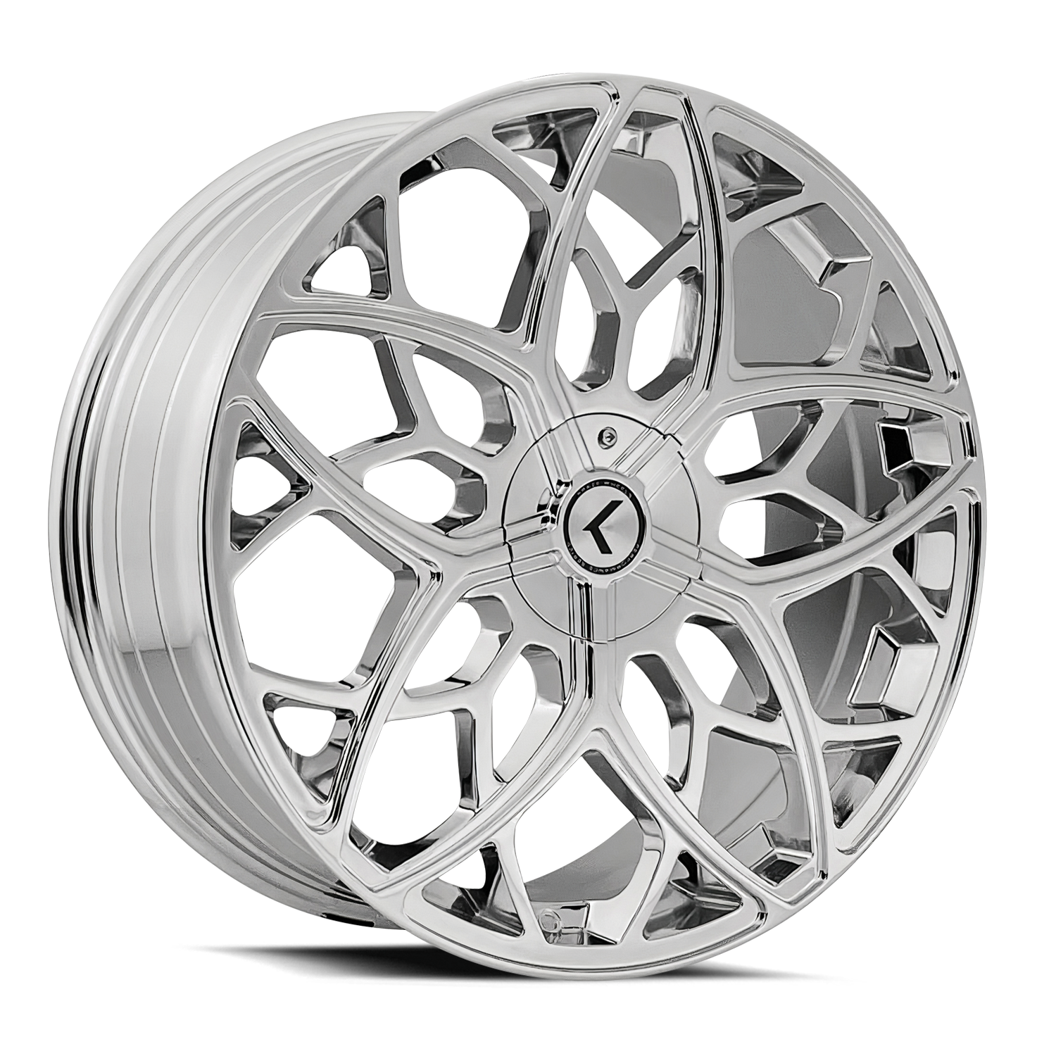 Kraze Ricochet 22x8.5" 5x115mm 74.1mm CB +38mm Chrome