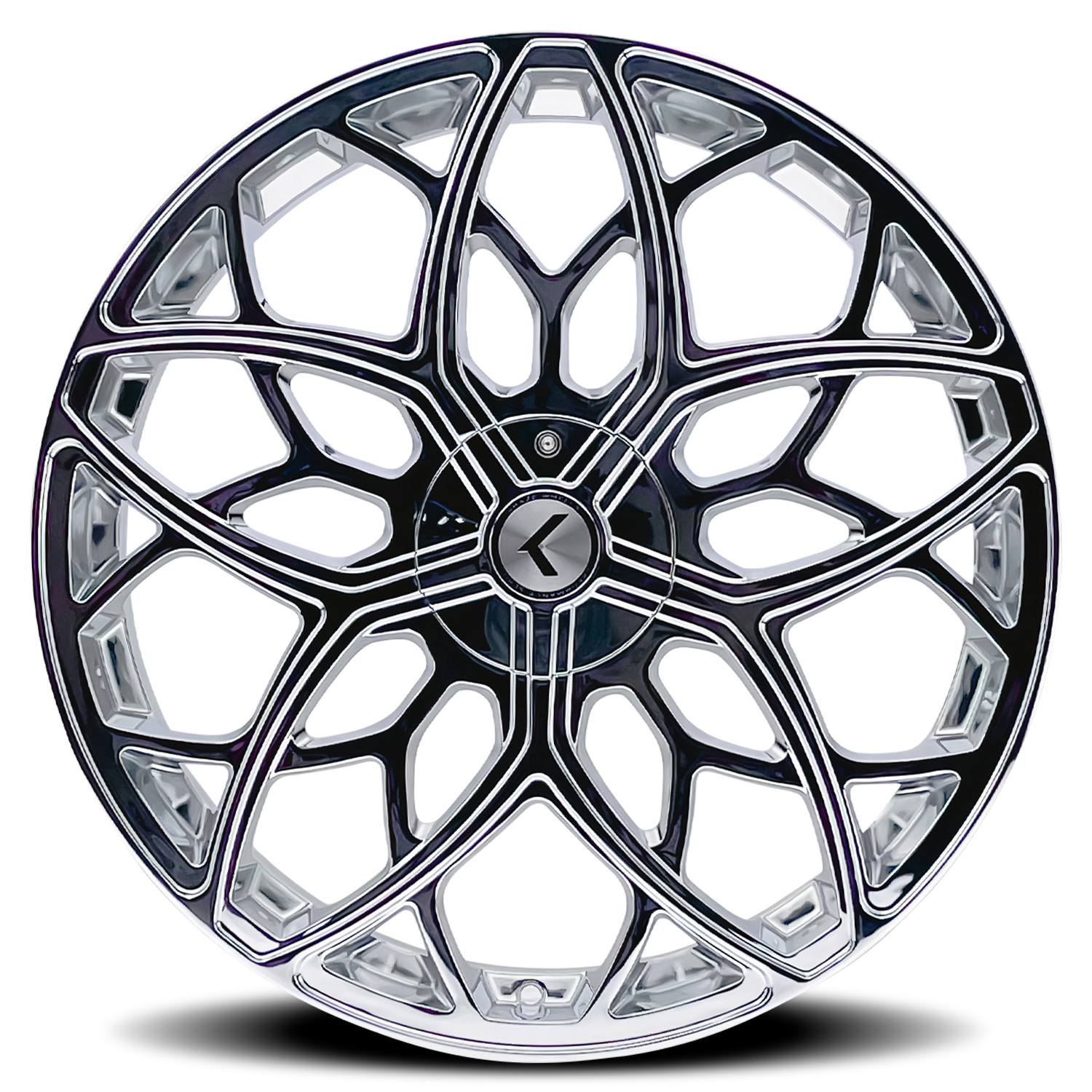 Kraze Ricochet 22x8.5" 5x115mm 74.1mm CB +38mm Chrome