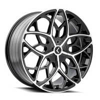 Kraze Ricochet 22x8.5" 5x115mm 74.1mm CB +38mm Black Machined