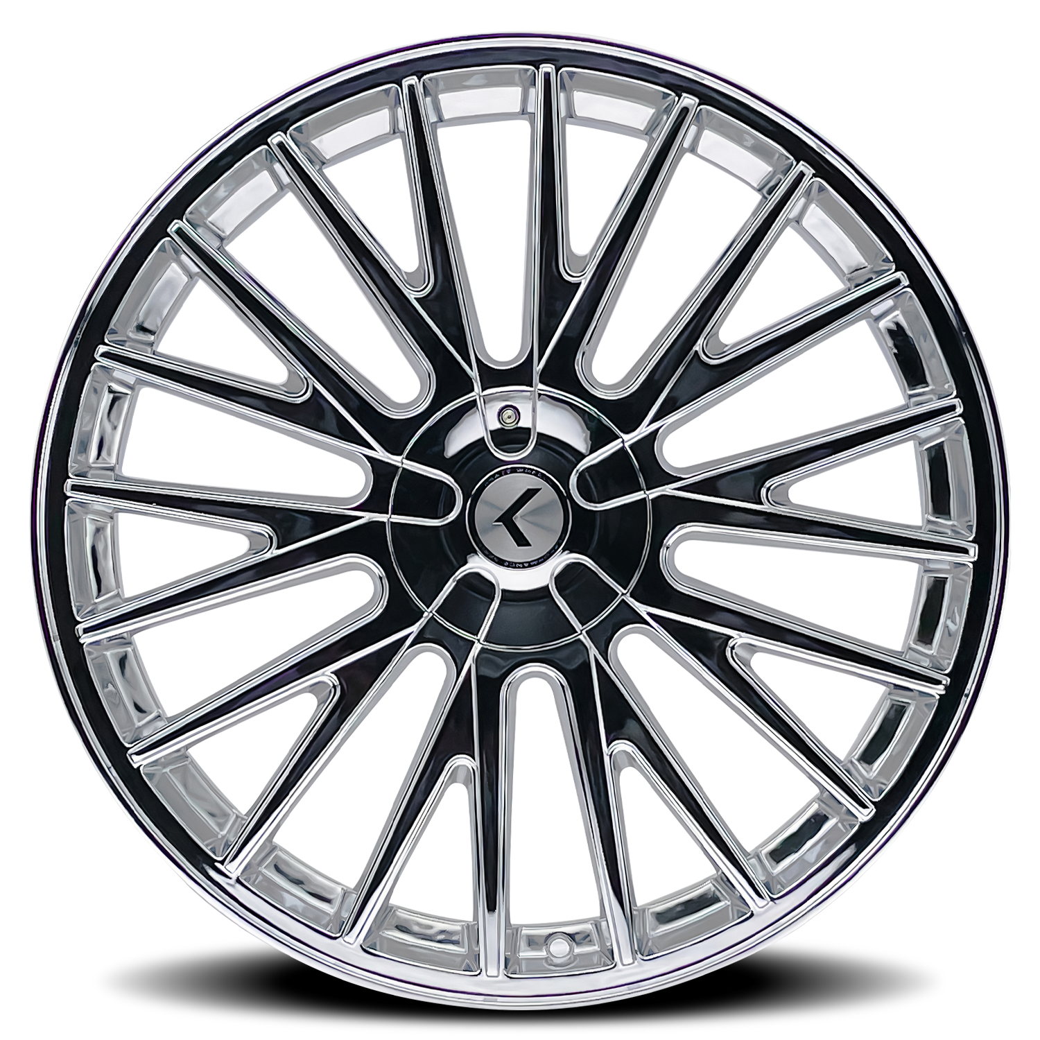 Kraze Double Down 20x8.5" 5x108mm 73mm CB +38mm Chrome