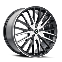 Kraze Double Down 22x8.5" 5x115mm 74.1mm CB +38mm Gloss Black Machined