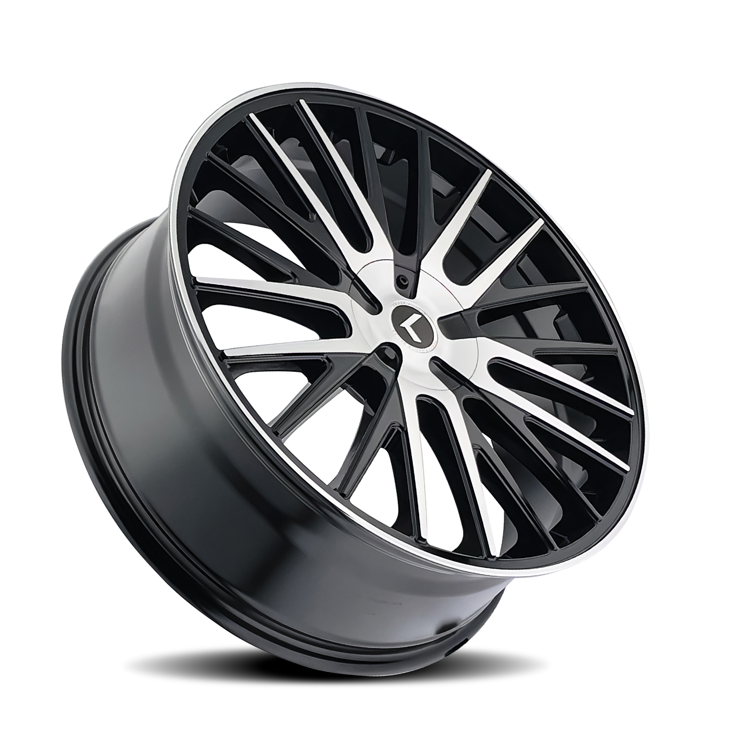 Kraze Double Down 22x8.5" 5x108mm 73mm CB +38mm Gloss Black Machined