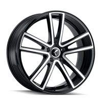 Kraze Lusso 20x8.5" 5x114.3mm 72.62mm CB +38mm Black Machined