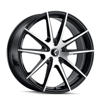 Kraze Turismo 20x8.5" 5x115mm 72.62mm CB +38mm Black Machined