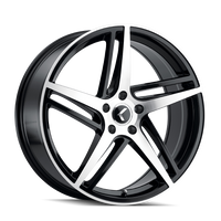 Kraze Milano 20x8.5" 5x114.3mm 72.62mm CB +38mm Black Machined