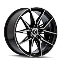 Kraze Evolve 22x9" 5x112mm 66.56mm CB +35mm Gloss Black Machined