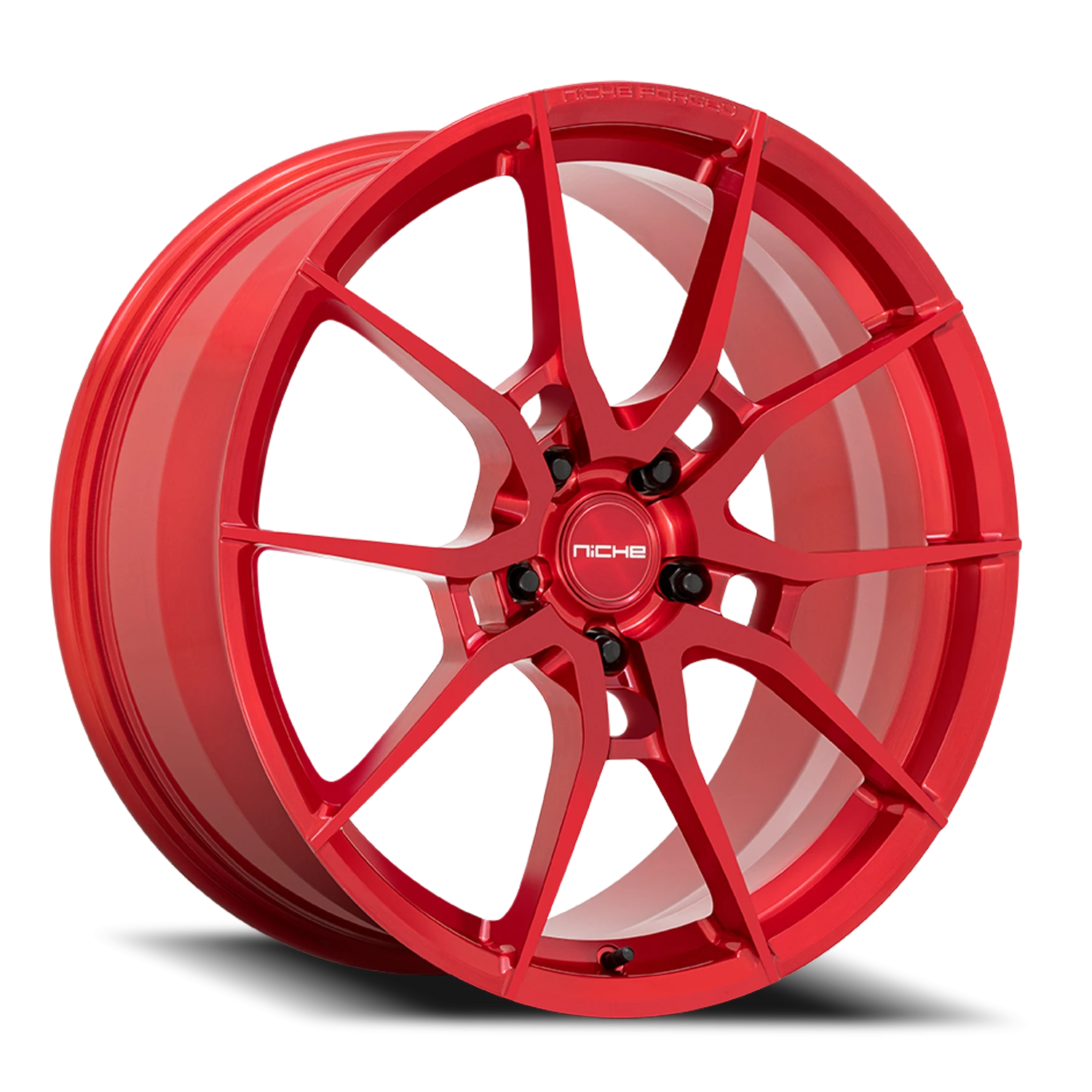 Niche Kanan 20x10" 5x115mm 71.5mm CB +20mm Brushed Candy Red