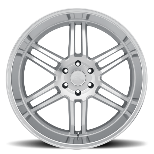 Black Rhino Katavi 22x10" 5x114.3mm 76.1mm CB +30mm Silver Mirror Cut Face-Mirror Cut Lip