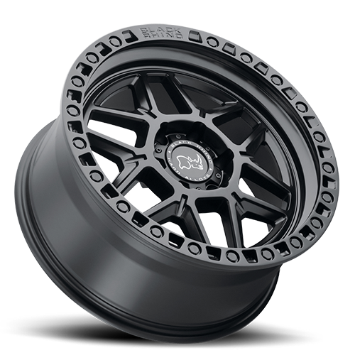 Black Rhino Kelso 17x9" 5x127mm 71.6mm CB -18mm Matte Black Black Bolts
