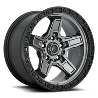 Fuel Kicker 17x9" 5x127mm 71.5mm CB -12mm Matte Gunmetal Black Bead Ring
