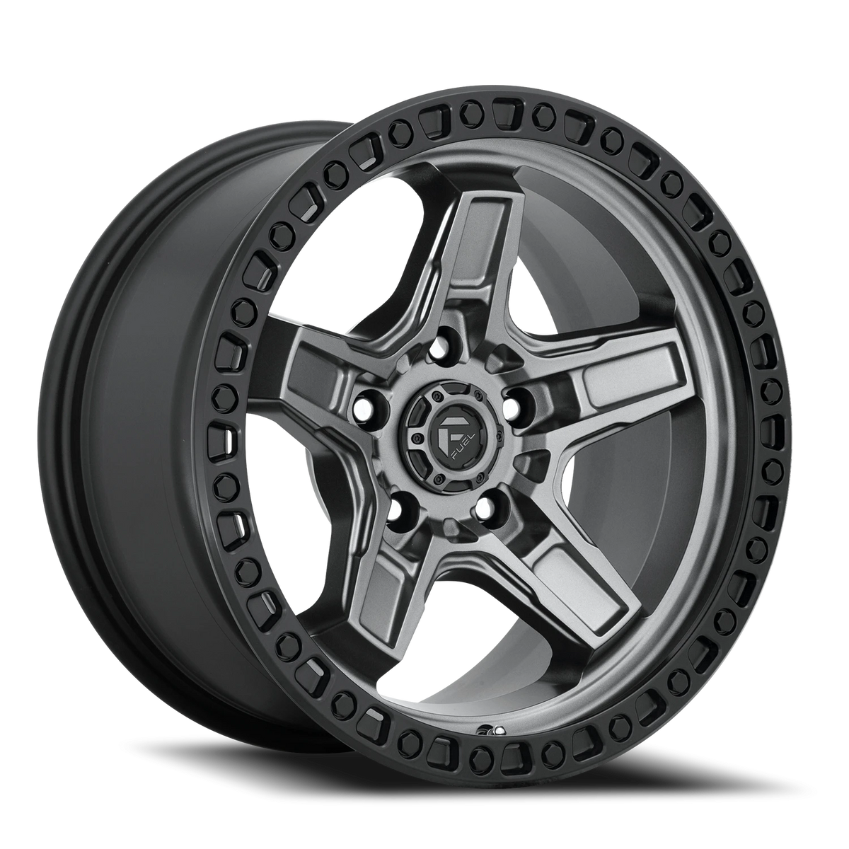 Fuel Kicker 17x9 +1 5x150mm 110.1mm Matte Gunmetal Black Bead Ring